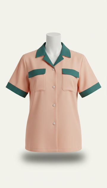 Peach pulse utility top with side vents