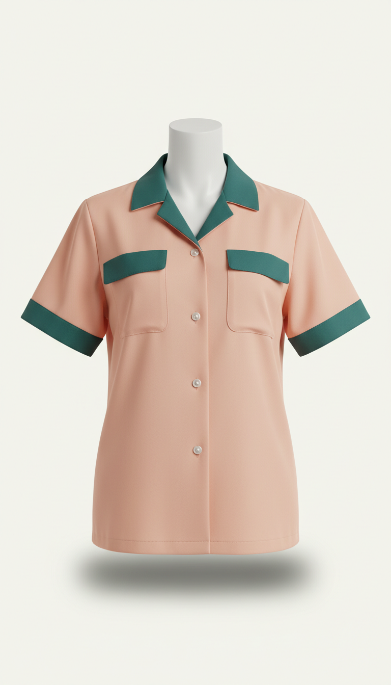 Peach pulse utility top with side vents